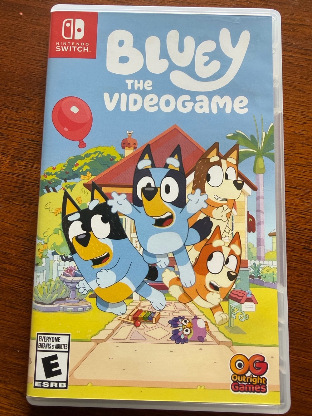 Nintendo Switch Bluey Family Adventure - Light Blue, White, Yellow Artwork